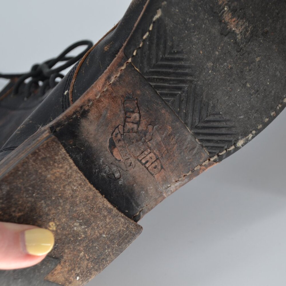 Freebird by Steven Charlie Distressed Leather Combat Boots Lace Up Black Women 8 - Picture 8 of 9